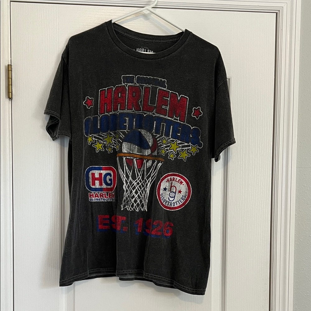Black T-Shirt Harlem Globetrotters gray medium comfortable